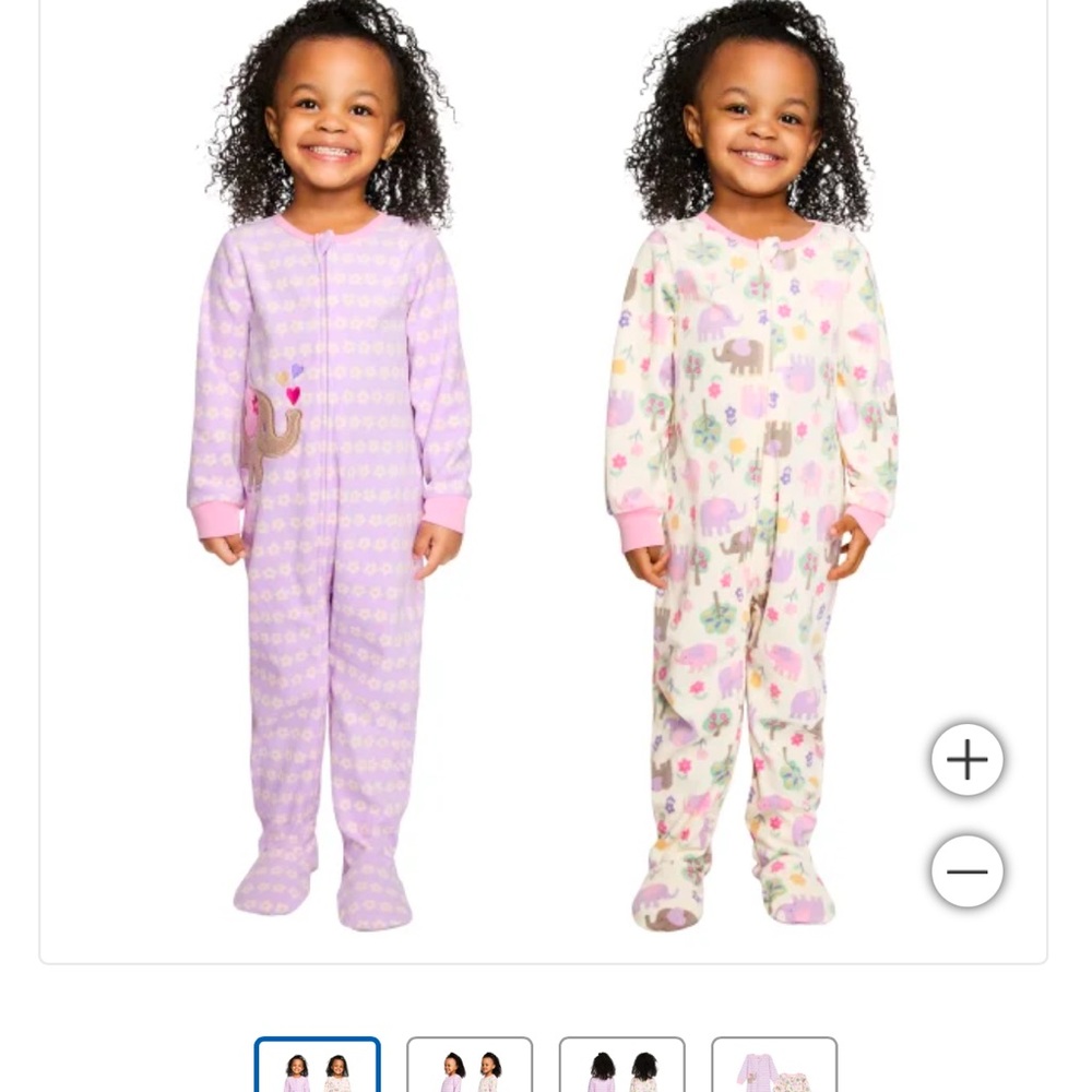 kids headquarters fleece sleepers nwt